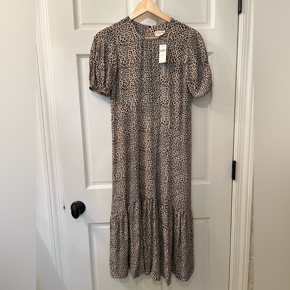 Anthropologie Animal Print Maxi Dress